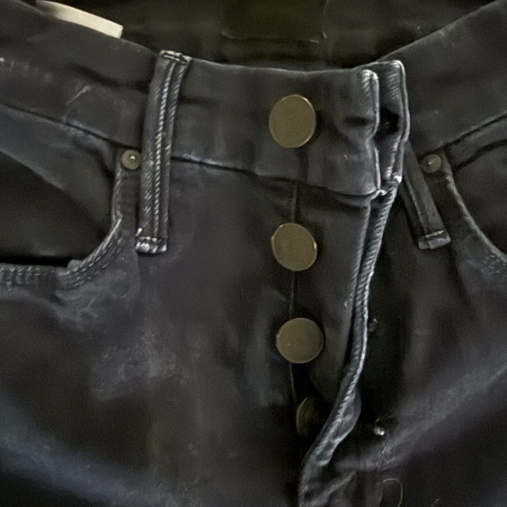 MOTHER High Rise Black Jeans with Button Fly